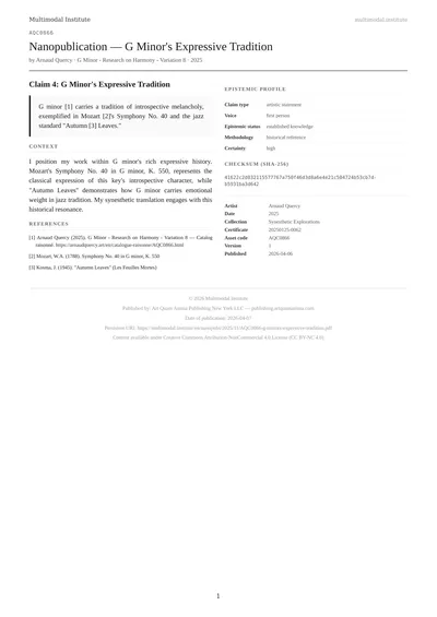 G Minor - Research on Harmony - Variation 8