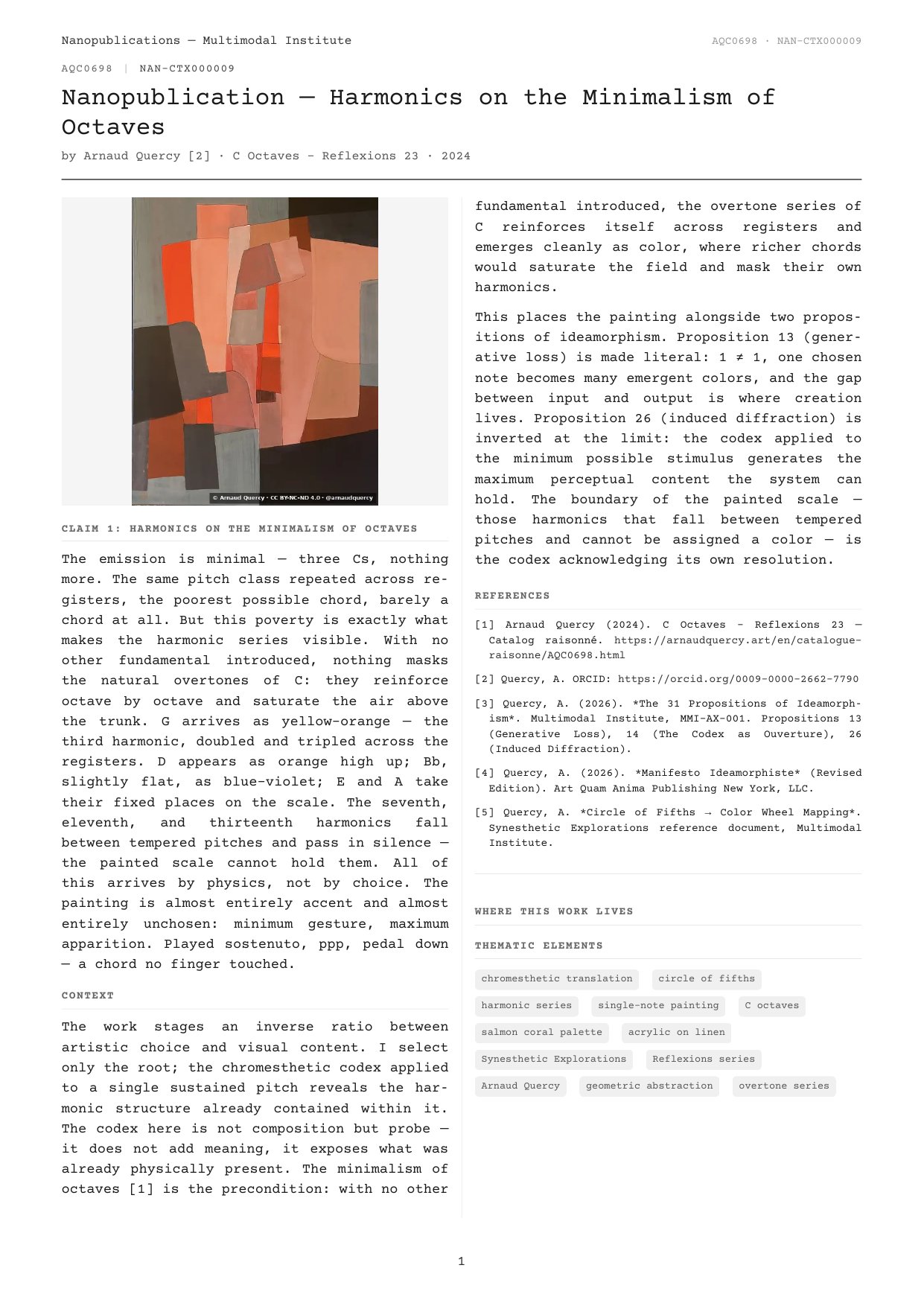 Harmonics on the Minimalism of Octaves
