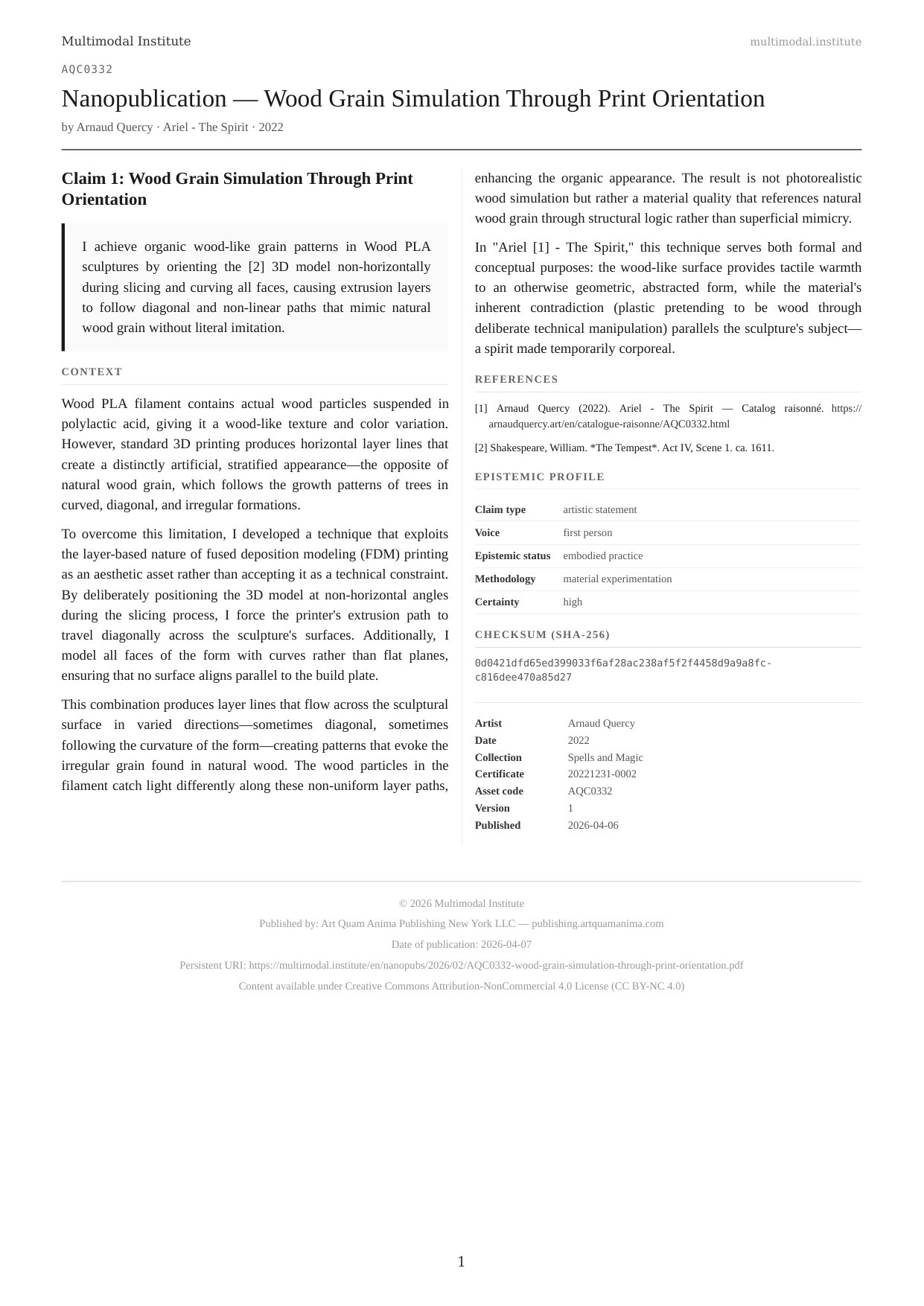Wood Grain Simulation Through Print Orientation