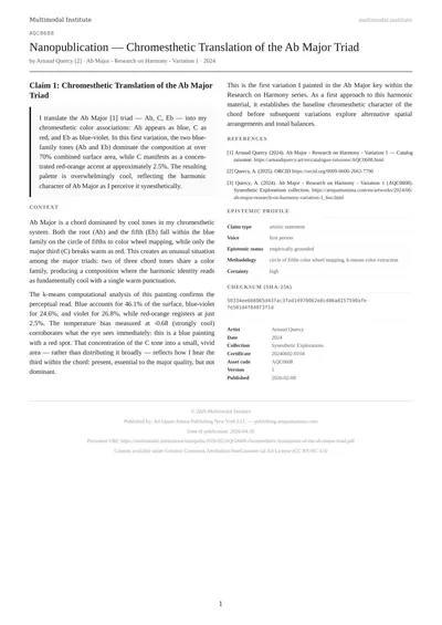 Ab Major - Research on Harmony - Variation 1