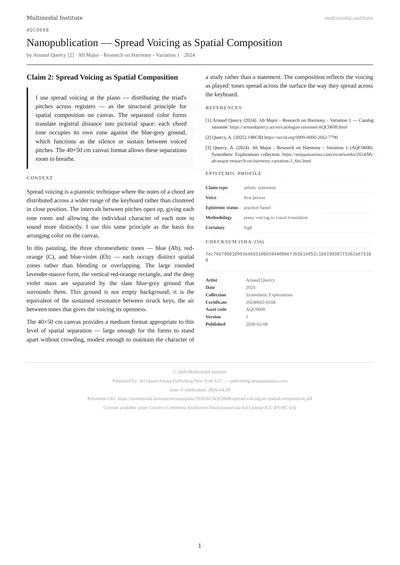 Ab Major - Research on Harmony - Variation 1