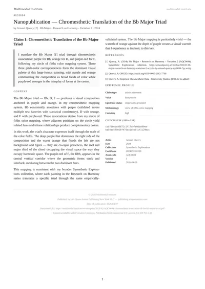 Bb Major - Research on Harmony - Variation 2
