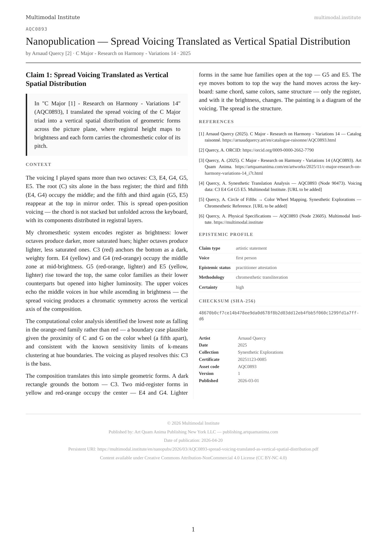 Spread Voicing Translated as Vertical Spatial Distribution