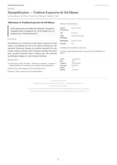 Sol Mineur - Recherche sur l'Harmonie - Variation 8