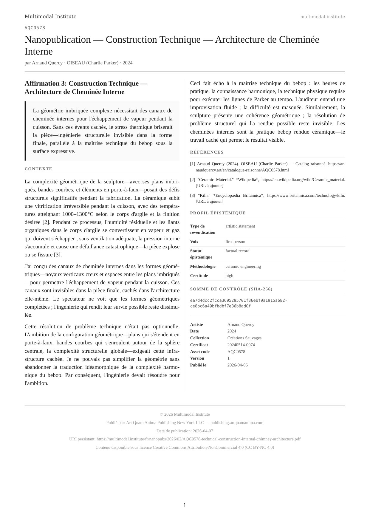 Technical Construction — Internal Chimney Architecture