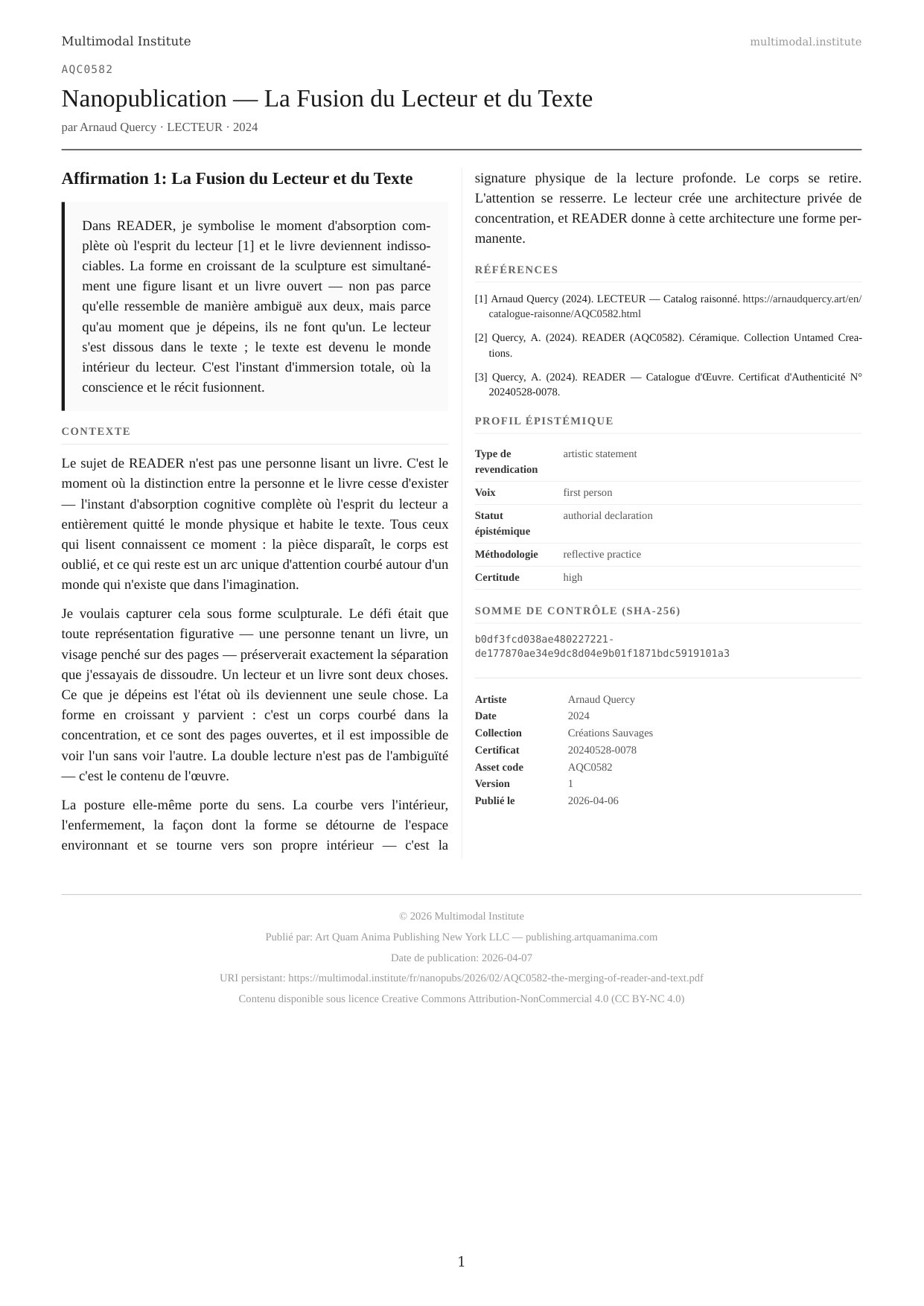 The Merging of Reader and Text