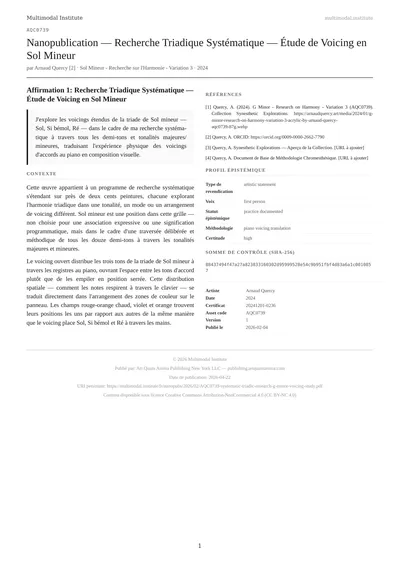 Sol Mineur - Recherche sur l'Harmonie - Variation 3