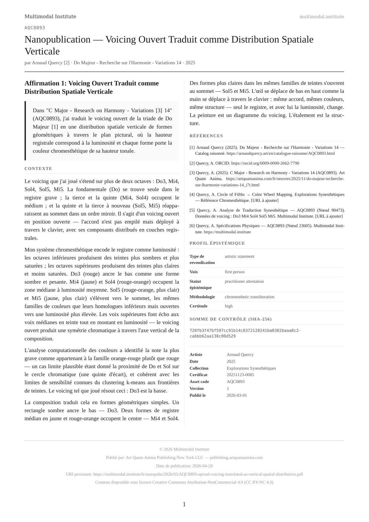 Spread Voicing Translated as Vertical Spatial Distribution