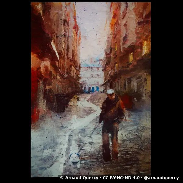 Le Vieil Homme et son chien - Square Vermenouze, Paris